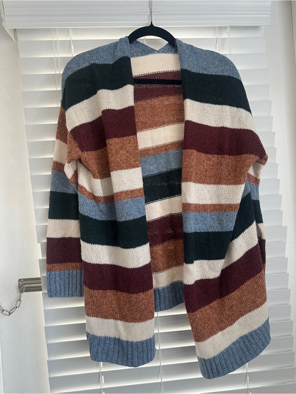 American Eagle Striped Multi Color Cardigan